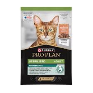 PRO PLAN® Sterilised MAINTENANCE для взрослых стерилизованных кошек (с лососем в соусе) 85г