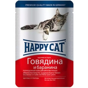 Happy Cat кусочки в соусе 85гр