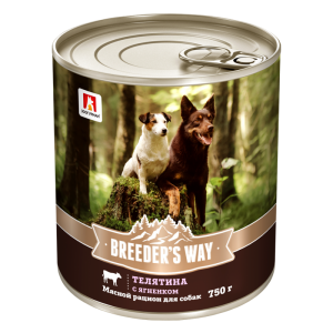Зоогурман Breeder’s way Телятина с ягнёнком влажный корм для взрослых собак