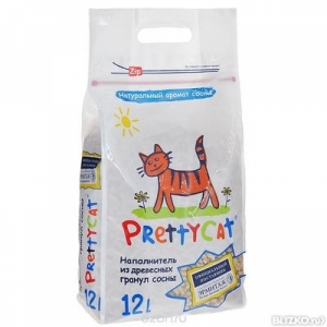 PrettyCat наполнитель древесный  "Wood Granules"