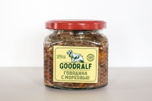 Влажный корм для собак. Говяжье ассорти с бурым рисом.