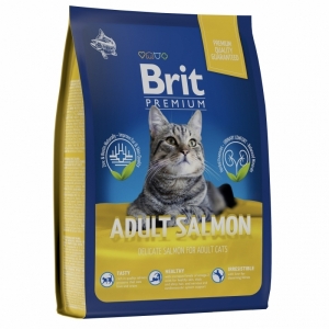 Brit Premium Cat Adult Salmon с лососем для взрослых кошек