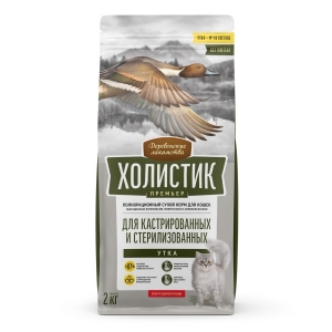 Деревенские лакомства Холистик Премьер Для стерилизованных и кастрированных кошек с уткой