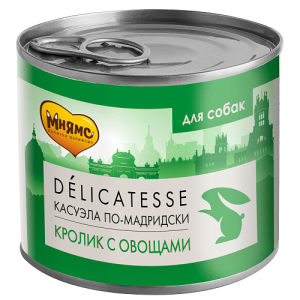 Мнямс Delicatesse Касуэла по-Мадридски Паштет из кролика с овощами для собак всех пород
