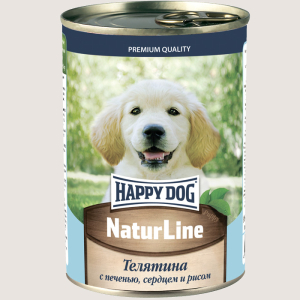 Happy Dog Natur Line Телятина с печенью, сердцем и рисом