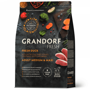 Grandorf Fresh Medium&Maxi Adult с уткой и бататом