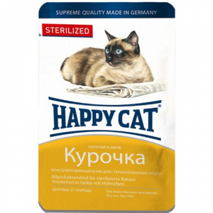 Happy Cat Курочка желе STERILIZED 85гр