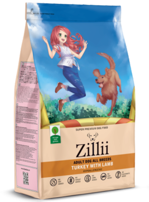 Zillii Adult Dog All Breed Индейка с ягнёнком для взрослых собак всех пород