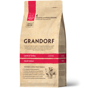Grandorf Cat Adult Indoor Для взрослых кошек с нормальной активностью с ягнёнком и индейкой