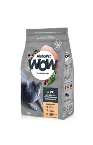 AlphaPet WOW Superpremium Для взрослых стерилизованных кошек с цыплёнком