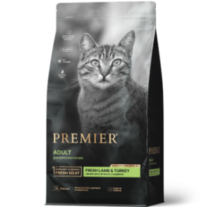 Premier Adult Cat Свежее мясо ягнёнка с индейкой для взрослых кошек с нормальной активностью, чувствительным пищеварением или склонных к аллергии