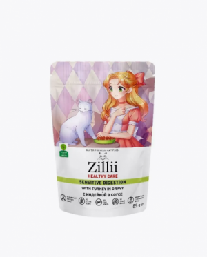 Zillii Healthy Care Sensitive Digestion С чувствительным пищеварением Индейка в соусе 85гр
