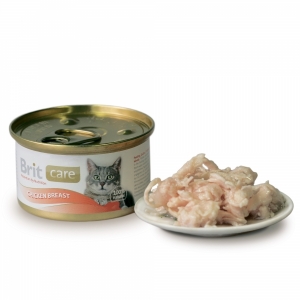 Brit Care Cat консервы с куриными грудками, 80 гр