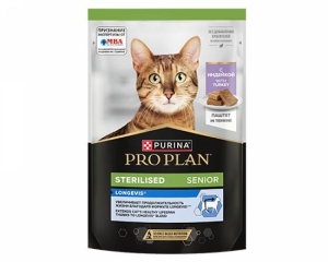 Purina Pro Plan Nutri Savour Sterilized 7+ Pouch с индейкой паштет, 85 гр