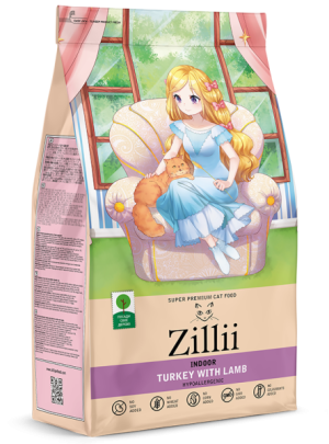 Zillii Indoor Индейка с ягнёнком для взрослых кошек живущих в помещении