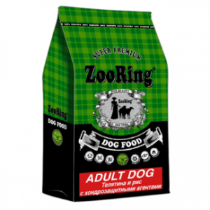 ZooRing Adult Dog телятина и рис с хондрозащитными агентами