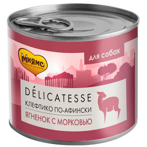 Мнямс Delicatesse Клефтико по-Афински Паштет из ягнёнка с морковью для собак всех пород