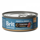 Brit Premium by Nature Консервы с телятиной и морковью для щенков всех пород, 100 гр