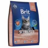 Brit Premium Cat Sterilised с лососем и курицей для стерилизованных кошек