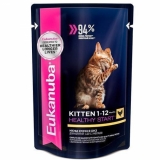 EUK Cat паучи для котят с курицей в соусе