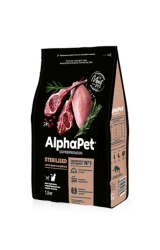 AlphaPet Superpremium Sterilised Для взрослых стерилизованных кошек с ягнёнком и индейкой