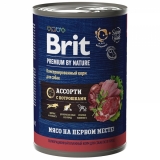 Brit Premium by Nature Консервы с потрошками для взрослых собак всех пород, 410 гр