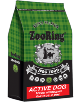 ZooRing Active Dog Мясо молодых бычков и рис