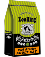 ZooRing Duck&Turkey ADULT CAT Утка и индейка (микс из двух гранул)