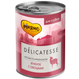 Мнямс Delicatesse Мусака по-Ираклионски Паштет из ягнёнка с овощами для собак всех пород