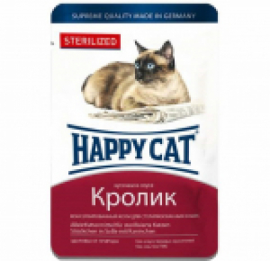 Happy Cat Кролик соус STERILIZED 85гр