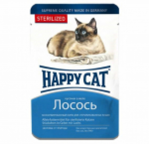 Happy Cat Лосось желе STERILIZED 85гр