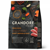 Grandorf Fresh Medium&Maxi Adult с уткой и бататом