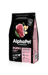 AlphaPet Superpremium Puppy Для щенков крупных пород с говядиной и рубцом
