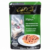 Edel Cat Нежные Кусочки в Соусе с Индейкой и Уткой 100г