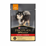Purina Pro Plan OptiSavour Влажный корм для взрослых собак с говядиной в соусе, 85гр
