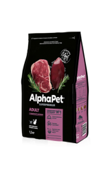 AlphaPet Superpremium Adult Для взрослых кошек с говядиной и печенью