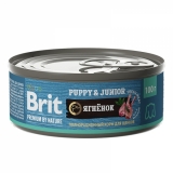 Brit Premium by Nature Консервы с ягнёнком для щенков всех пород, 100 гр