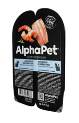 AlphaPet Superpremium анчоусы и креветки соус в блистерах 80 гр