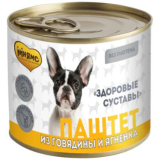 Мнямс «Здоровые суставы» Паштет из говядины и ягнёнка для собак всех пород, 200 гр