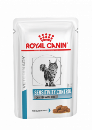 Royal Canin Veterinary Diet Pouch Sensitivity Control Feline с курицей и рисом в соусе, 85 гр